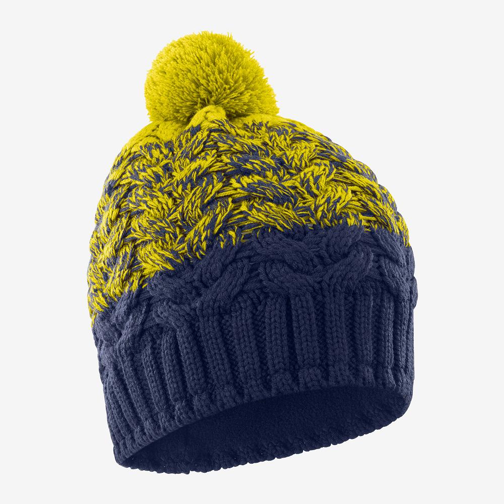 Salomon Singapore Mens Beanie - POLY Navy | 58619-KHLP